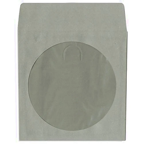 GenesysDTP 200-Pak Gray Colored Paper CD/DVD Sleeves with Window & Flap