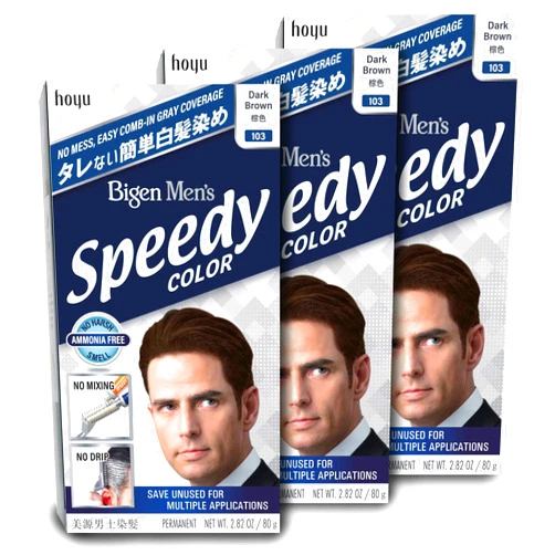 Bigen 103 Dark Brown Bigen Men's Speedy - 3 Pack