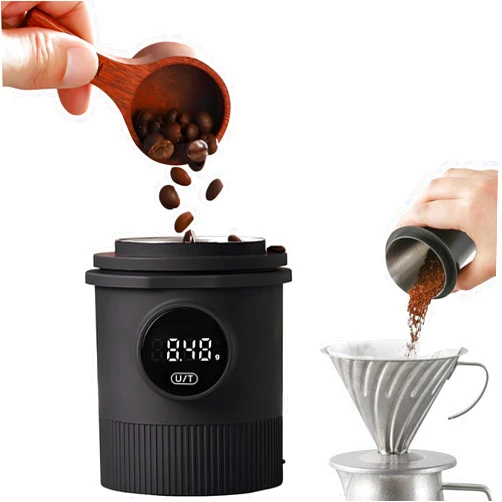 Ubyyddo Rechargeable Coffee Dosing Cup with Scale, 0.1g Precision Espresso Scale – Multi-Purpose for Espresso, Drip Coffee, French Press, Spices – Compatible with 58mm Portafilters
