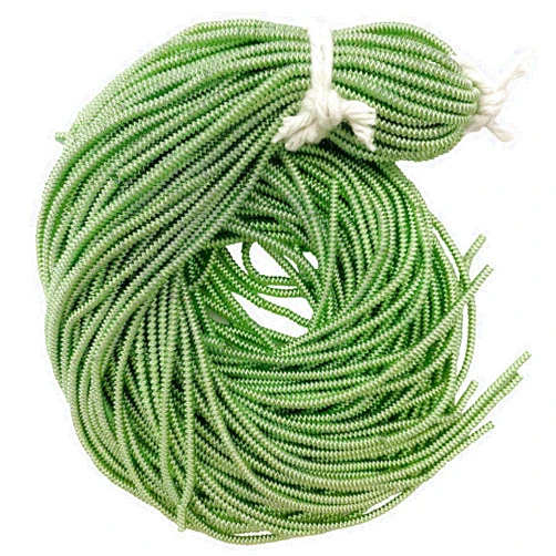 Embroiderymaterial Spiral Coiled French Metallic Wires for Tambour, Luneville & Goldwork Hand Embroidery 2MM, 10 Yard (100Gram) in Tea Green Color