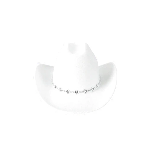 Verdusa Women's Western Cowboy Hat Rhinestone Wide Brim Cowgirl Hat