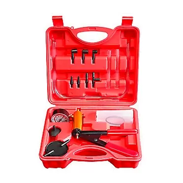 BESULEN Hand Vacuum Pump Brake Bleeder Kit, 2 in 1 Brake System Bleeding Tools with Gauge Adapters, One-Man Brake Clutch Fluid Bleeding Tester Tool, Hand Vacuum Bleeder for Motorcycle, Car, Truck