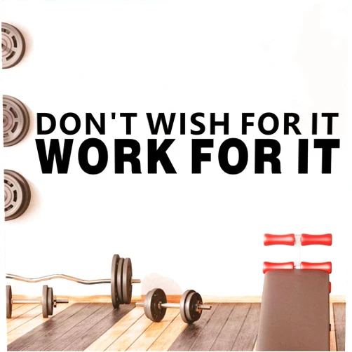 MOSITU Vinyl Gym Wall Decal Inspirational Fitness Wall Stickers Motivational Quote Wall Decals Home Gym Wall Sticker Sport Exercise Wall Decals Gym Wall Decor for Yoga Room Office Workout Decoration