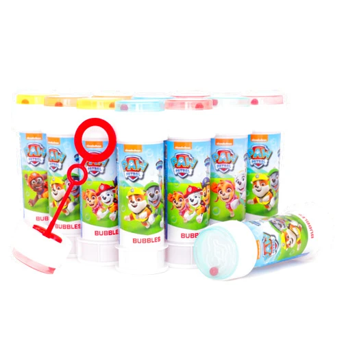 Toyland® Pack of 12 Paw Patrol Bubbles with Wands, 2 fl oz Solution & Novelty Maze Lid - Pocket Money & Party Bag Toys