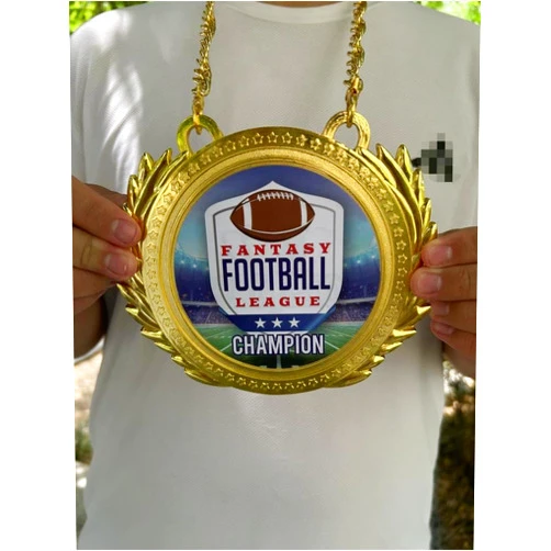 TUOYU Custom Metal Fantasy Football Champion Award Medal 6.3