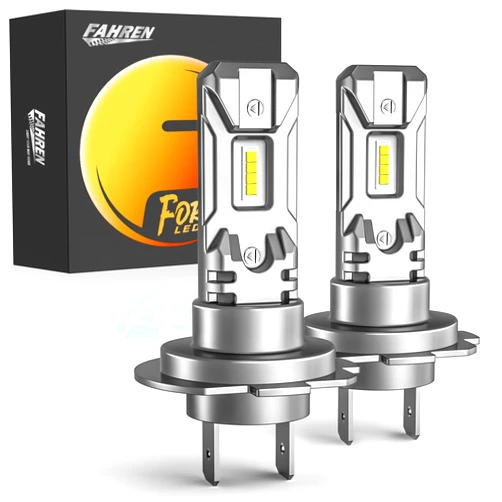 forenner Fahren Upgraded H7 Fog Bulbs, 1:1 Size 6500K, H7 H7LL Fog Bulb No Adapter Required Fanless Design, Non-Polarity CANbus Ready, Pack of 2