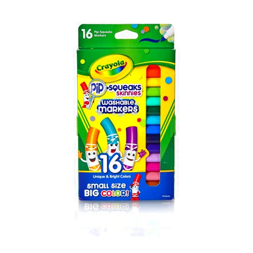 Crayola Pip-Squeaks Skinnies Washable Markers, Assorted Colors 16 ea