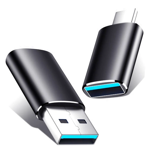 Temdan USB to USB C Adapter 2 Pack,【Type C Female to A Male Charger Converter】&【USB C Male to USB Female】 for Apple Watch Ultra 8 9,iPhone 15 Pro Max 14 13 12,AirPods,OTG Adapt USB to USB C-Black