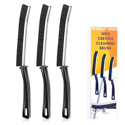 Hiyniaz 3Pcs Crevice Cleaning Supplies, Crevice Cleaning Brush Tool, Hard Bristle Crevice Cleaning Brush for Household Use, Bathroom Accessories, Kitchen Gadgets