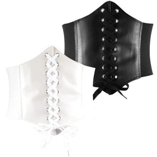 Geyoga 2 Pieces Corset Belt for Women Wide Elastic Waistband Waist Belt for Women Fits Waist 26-36 Inch