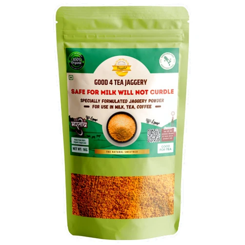 Danodia Foods 2 lbs Organic Jaggery Powder Specially Formulated | For Tea, Milk and Coffee | Brown Sugar Substitute, Non-GMO, Vegan | Resealable Zipper Pouch (Good 4 Tea)
