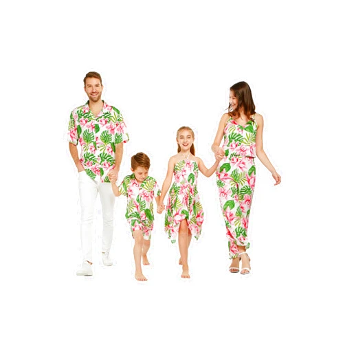 Hawaii Hangover Matchable Family Hawaiian Luau Men Women Girl Boy Clothes in Lotus and Orchid