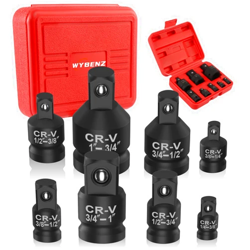 WYBENZ 8PCS Impact Socket Adapter and Reducer Set, 1/4