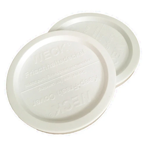 Weck Jar Keep-Fresh Plastic Lids, 2-pack (Large) Fits 740, 741, 742, 743, 738, 739, 744, 745, 748, 974 (Large = 100mm / 4)
