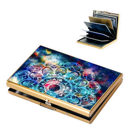 BONSYL® Credit Card Holder, RFID Blocking Slim Metal Credit Card Wallet, with 6 Card Slots, for Women and Men.