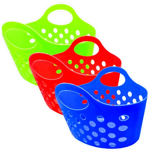 Greenbrier International Assorted Multicolor Basket with Handles 3ct
