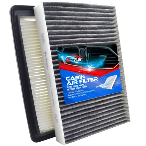 Bi-Trust Engine Cabin Air Filter Kit,Replace Fram CA11858,CF11854,Compatible with Nissan Rogue L4 2.5L 2014-2020 Rogue Sport L4 2.0L 2017-2020
