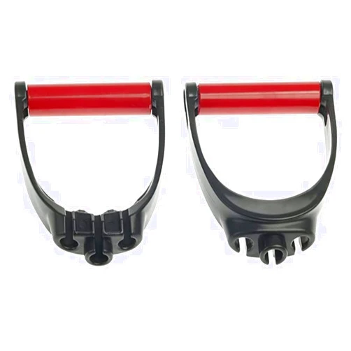 Lifeline Triple Grip Handles Fit Up to Three Resistance Cables for Continuous Muscle Tension Training , Black/Red