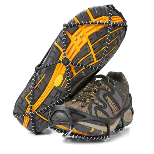 Yaktrax Walk Traction Cleats - 360-Degree Grip on Snow, Ice, & Multi-terrain Surfaces - Elastic Outer Band w/ Easy-On/Off Heel Tab & 1.2mm Zinc-coated Steel Coils - Abrasion & Rust Resistant - Unisex