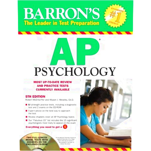 Robert McEntarffer Ph.D.,Allyson J. Weseley Ed.D. Barron's AP Psychology with CD-ROM (Barron's Study Guides)