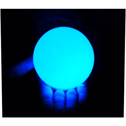 DSJUGGLING Clear UV Acrylic Contact Juggling Ball - 76mm (Appx. 3 inch) Glowing Blue Color Under UV Space