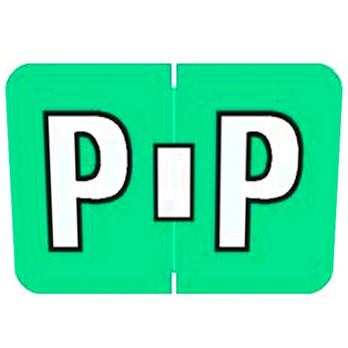 Doctor Stuff - File Folder Labels, Alphabet Letter P, Colwell Jewel Tone - COAM Series Compatible Alpha Stickers, Jade, 1