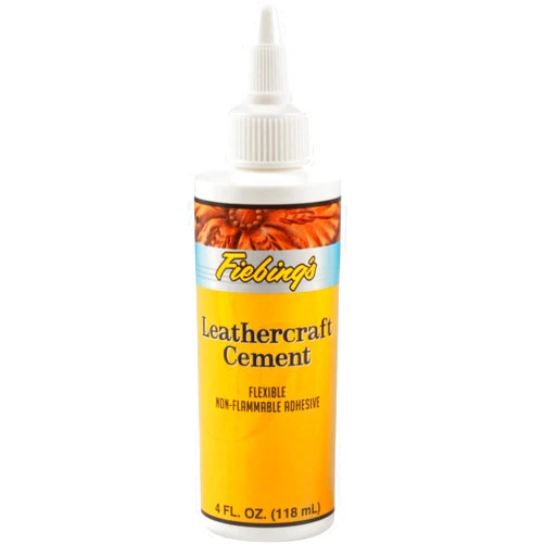 Fiebing's Leathercraft Cement - 4 oz Leather Glue Adhesive - Quick Drying, High Strength, Flexible, Permanent Bonding Leather Repair for Jackets, Shoes, Furniture, Purse - Non-Toxic & Non-Flammable
