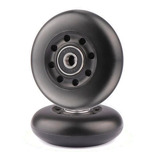 Gladeer 76x24mm PU Replacement Wheels 90A Caster Board Wheels for Razor Ripstik RipRider 360 FlashRider PowerRider Ripsurf Waveboard (Black)