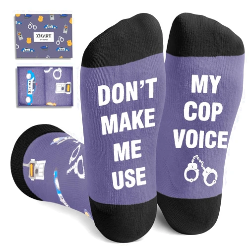 Zmart Police Gifts Police Officer Gifts Men - Cops Gifts Police Gifts, Retirement Gifts for Police Chief, Police Week Gifts, Police Cop Socks