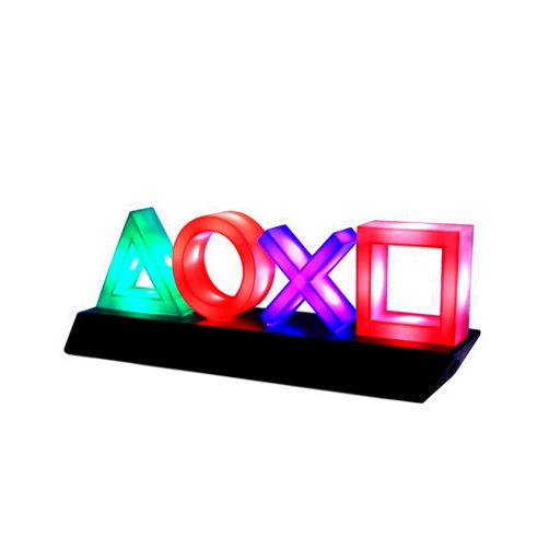 Paladone Playstation Controller Icons Light with 3 Light Modes - Sound Reactive, Dynamic Phasing, and Standard Mode - Gaming Desk Accessories and Game Room Decor