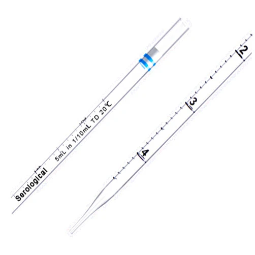 PEKYBIO Polystyrene Serological Pipettes Individually Wrapped Sterile Plastic Graduated Pipette 5ml, Pack of 100