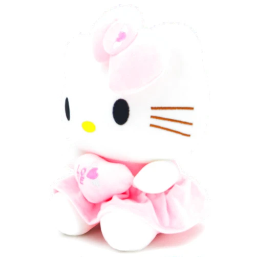 COAQAC Kawaii 7.8-inch Heart Pillow Plush - Soft Cartoon Plush Toy ，Gift for Girls Boys Birthday and Parties (Pink)