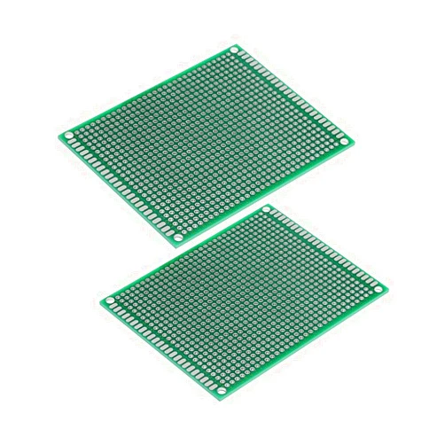 LampVPath (Pack of 2) PCB Prototype Board, Double Sided PCB Proto Board for DIY Solder Breadboard, 7cm X 9cm(2.756