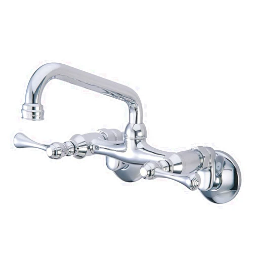 Kingston Brass KS313C Magellan Wall Mount Kitchen Faucet, Polished Chrome,6-Inch to 8-1/2-Inch Center