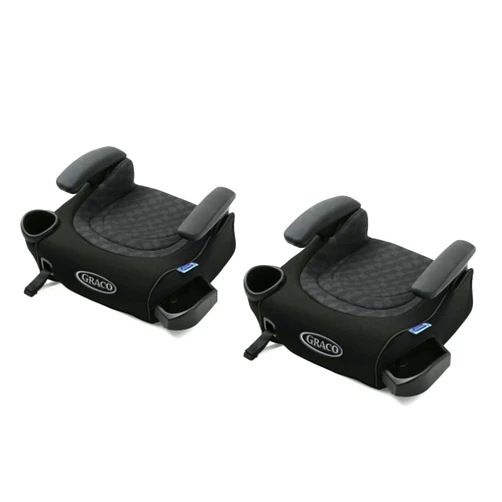 Graco® TurboBooster® LX Backless Booster with Affix Latch | Backless Booster Seat for Big Kids Transitioning to Vehicle Seat Belt Montgomery - 2 Pack