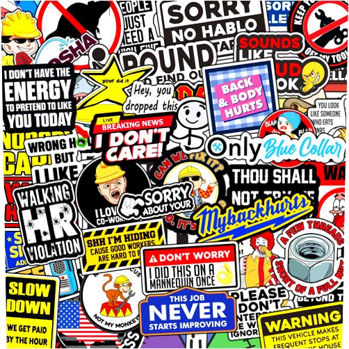 Puraesla 225 PCS Funny Hard Hat Stickers for Men (Dirty) Adult Humor Waterproof Vinyl Welding Helmet, Tool Box, Electrician, Mechanic Construction - Sarcastic Gifts for Men No Repeat