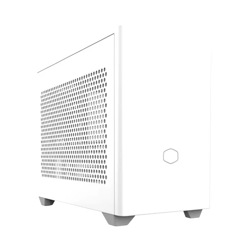 Cooler Master NR200 White Mini-ITX PC Case, 330mm Horizontal Triple-Slot Mount GPU, 240mm|280mm AIO, SFX PSU 130mm, Compatible RX 7900 XTX|4080 Super, Vented Panels, DIY