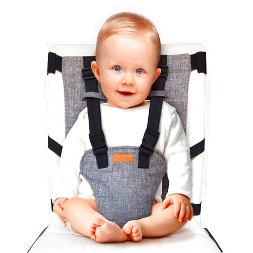 Liuliuby Compact Travel High Chair | Portable High Chair for Baby | Baby Travel Essential Harness Seat | Must Haves for Vacations, Restaurants, Family Visits with Babies | Portable Highchair Seat with Straps