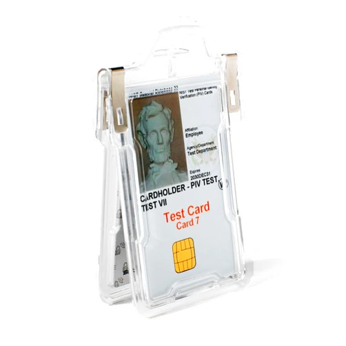 ID Stronghold Identity Stronghold Secure Badge Holder Classic, Clear (IDSH1004-001B-clr)