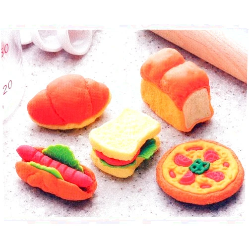 Iwako Japanese Puzzle Take Apart Erasers Bakery, 5 Piece
