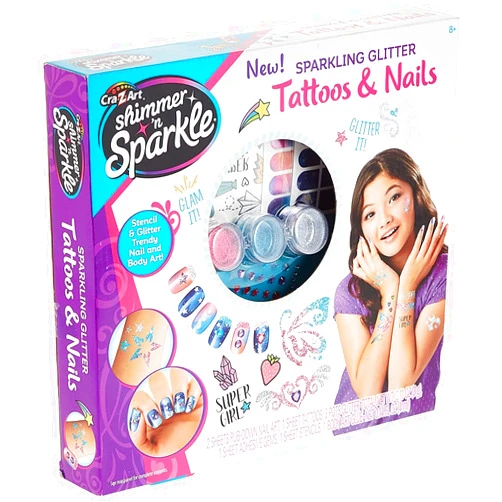 Cra-Z-Art Shimmer 'N Sparkle Glitter Nails & Body Tattoos
