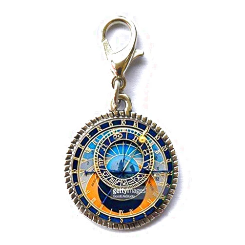 XLPING Astronomical Sundial Globe Zipper Pull, Glass Dome Pendants Vintage Astronomy Science Jewelry