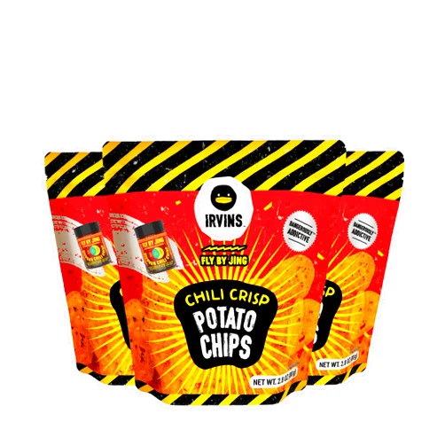 IRVINS x Fly By Jing Chili Crisp Potato Chips 3-Pack (2.8 oz)