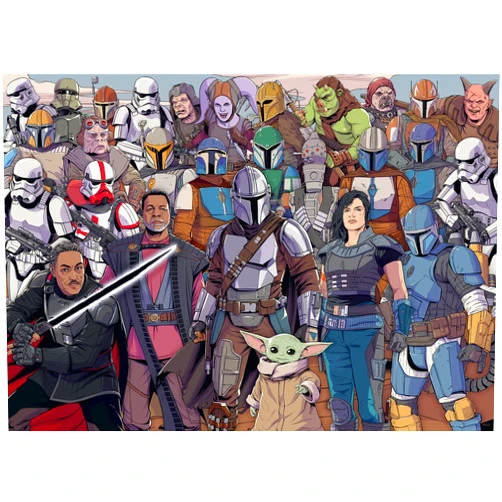 Ravensburger Star Wars The Mandalorian Challenge 1000 Piece Jigsaw Puzzle for Adults - 16770 - Every Piece is Unique, Softclick Technology Means Pieces Fit Together Perfectly