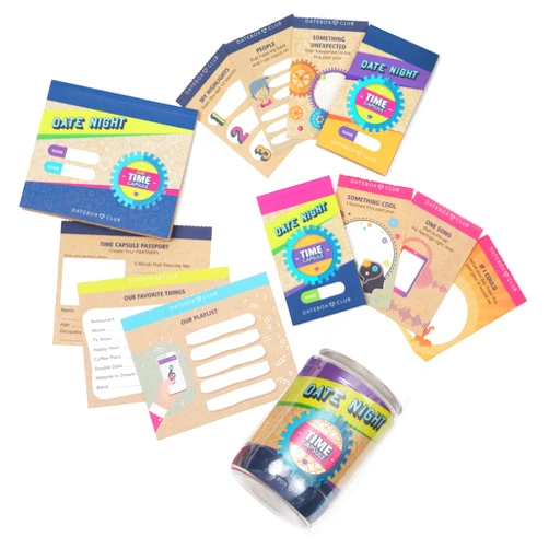 DateBox Club Time Capsule Box, Couples Gifts, Couple Activities, Romantic Date Night Ideas, The Ultimate Gift with Instructions Guide, Capsule Jar, Prompt Book & Stickers by DateBox Club - Gottman Certified