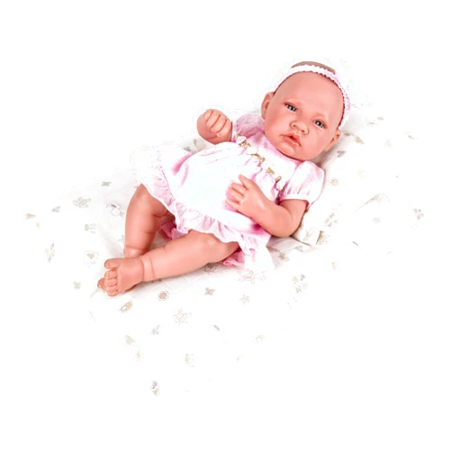 Rakki Dolli 18 Inch Doll Bedding 2 Pc. Set - Reversible Print Baby Doll Bedding Accessories with Comforter and Pillow - Fits American Girl Dolls and Other 18 Inch Dolls Holiday