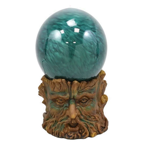 Ebros Gift Whispering Forest Greenman Ent Tree Spirit Magical Sand Storm Ball Figurine Home Decor Accent Statue of Medieval Renaissance Fantasy Arthurian Legends Sorcery and Spells Gazing Ball Decor
