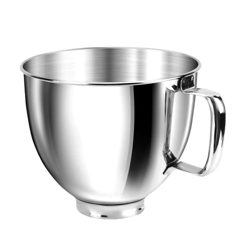 JEASOM 5 Quart Mixing Bowl for KitchenAid Stand Mixers, Food-Grade Stainless Steel Bowl with Handle & Clasp, Compatible with Tilt-Head 4.5–5 Qt Models – Fits K45, K45SS, KSM75, KSM150, KSM95