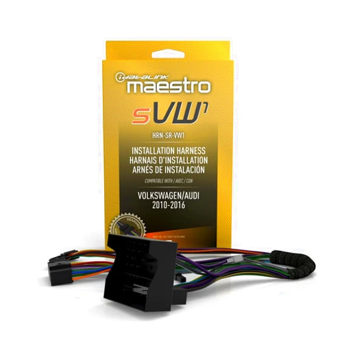 Idatalink Maestro HRN-SR-VW1 T-Harness for Select Volkswagen Vehicles 2002-16, Replace The Factory Radio While retaining Steering Wheel Controls & use of Factory amp (ADS-MSR Module Also Required)
