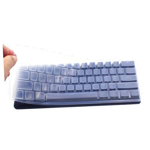 JuYuish Silicone Keyboard Skin Compatible for Corsair K65 RGB Mini 60% Mechanical Gaming Keyboard, Corsair K70 PRO Mini Wireless RGB 60% Gaming Keyboard, Razer Huntsman Mini 60% Gaming Keyboard - Clear